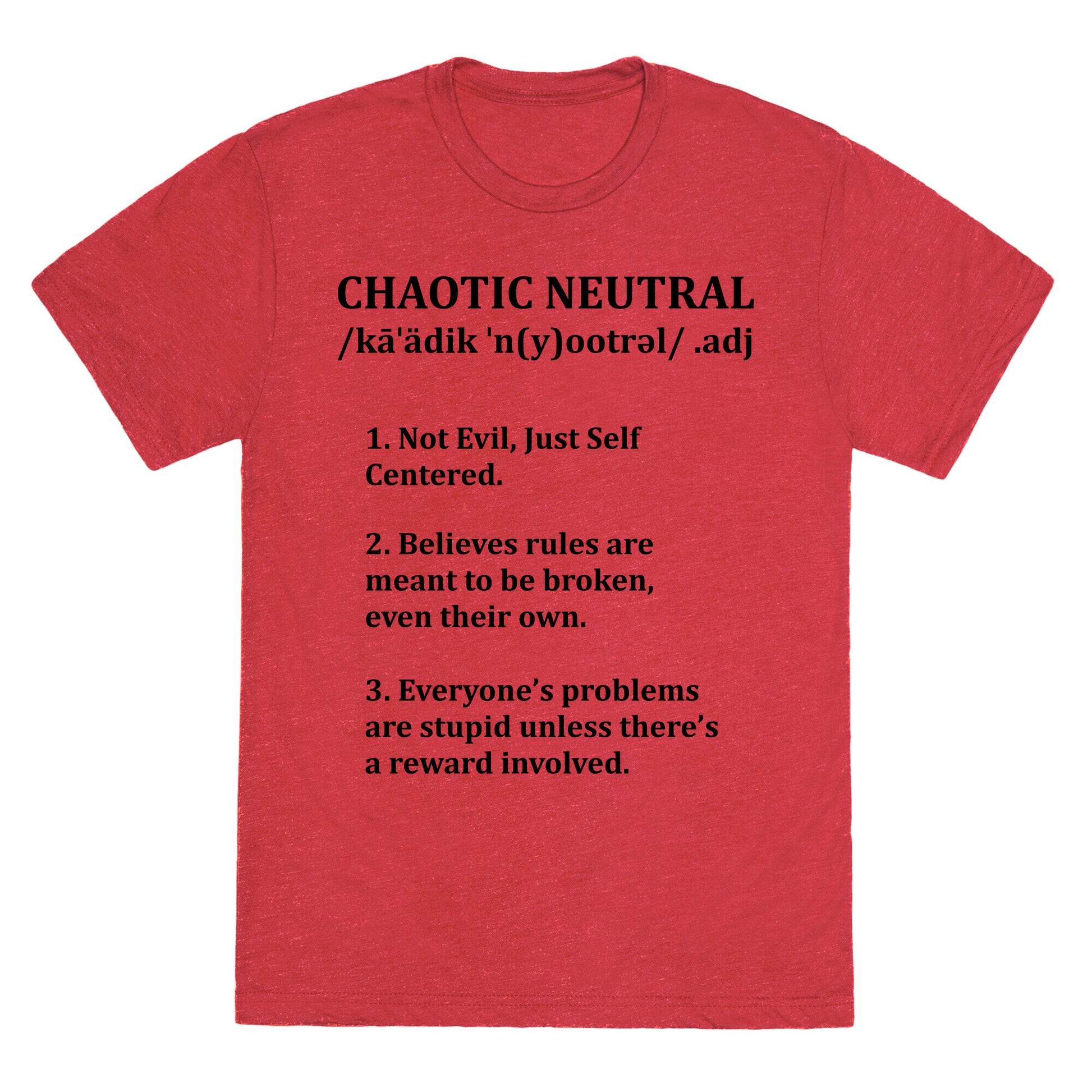 Chaotic Neutral Definition Unisex Triblend Tee