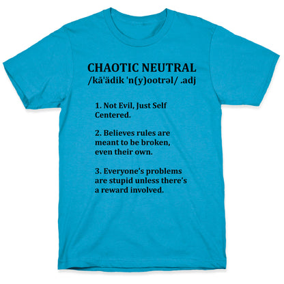 Chaotic Neutral Definition Unisex Triblend Tee