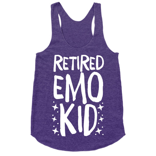 Retired Emo Kid  Racerback Tank