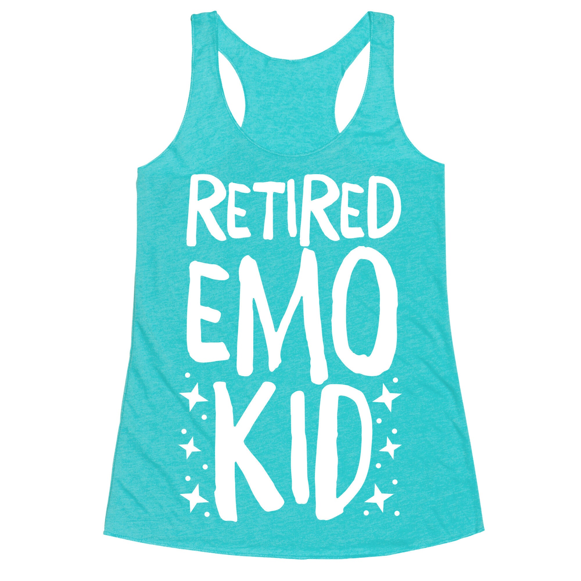 Retired Emo Kid  Racerback Tank