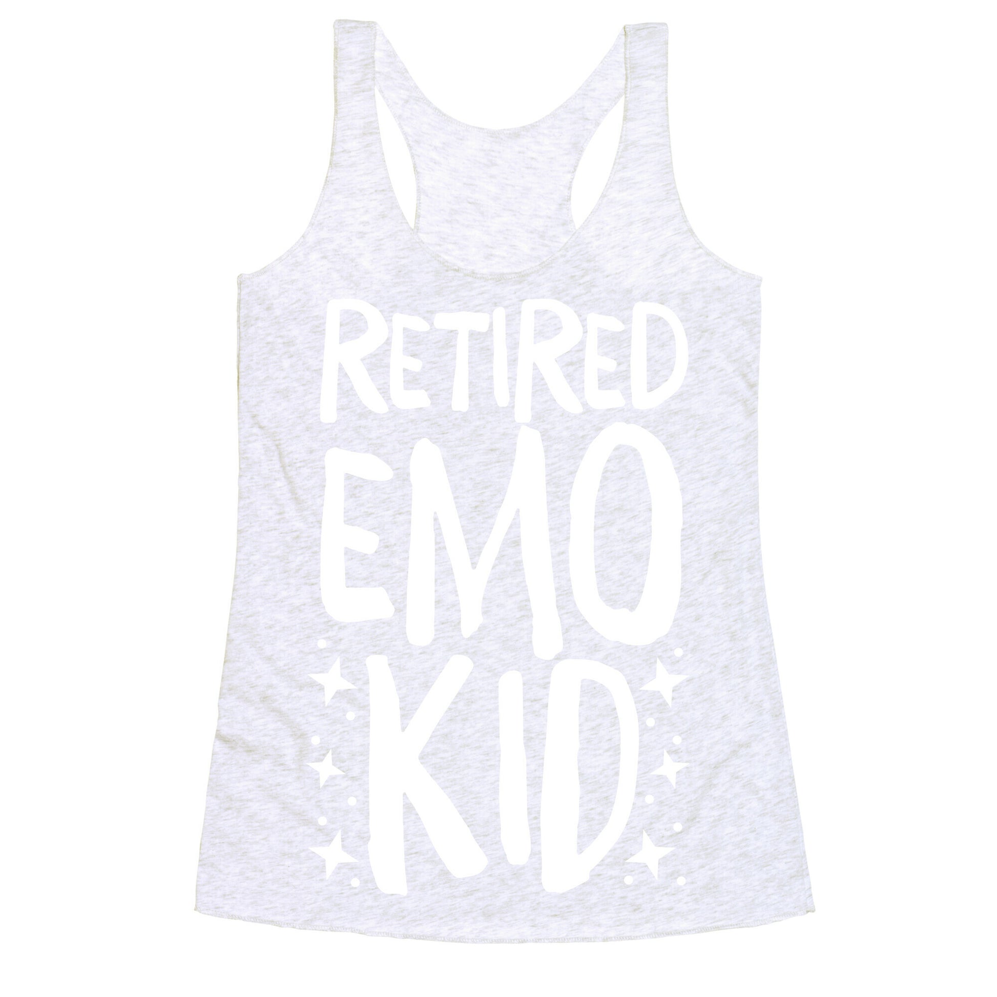 Retired Emo Kid  Racerback Tank