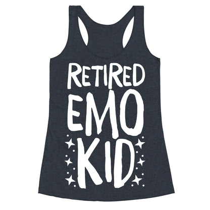 Retired Emo Kid  Racerback Tank