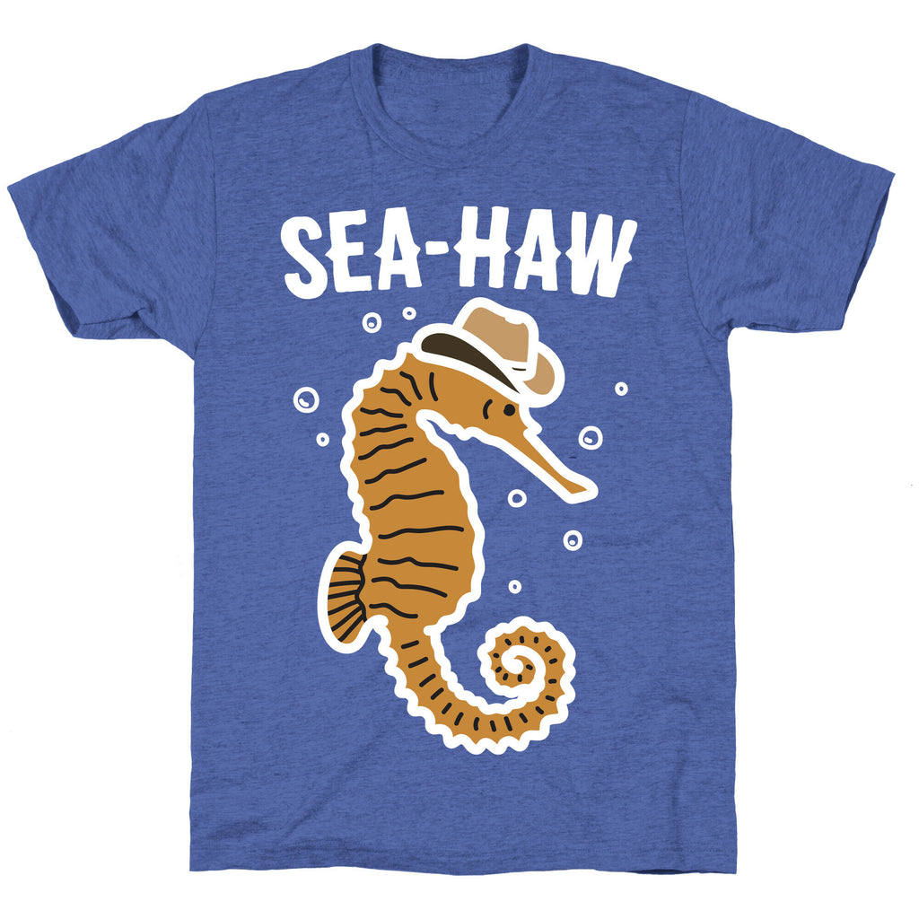 Sea Haw Seahorse Cowboy Unisex Triblend Tee