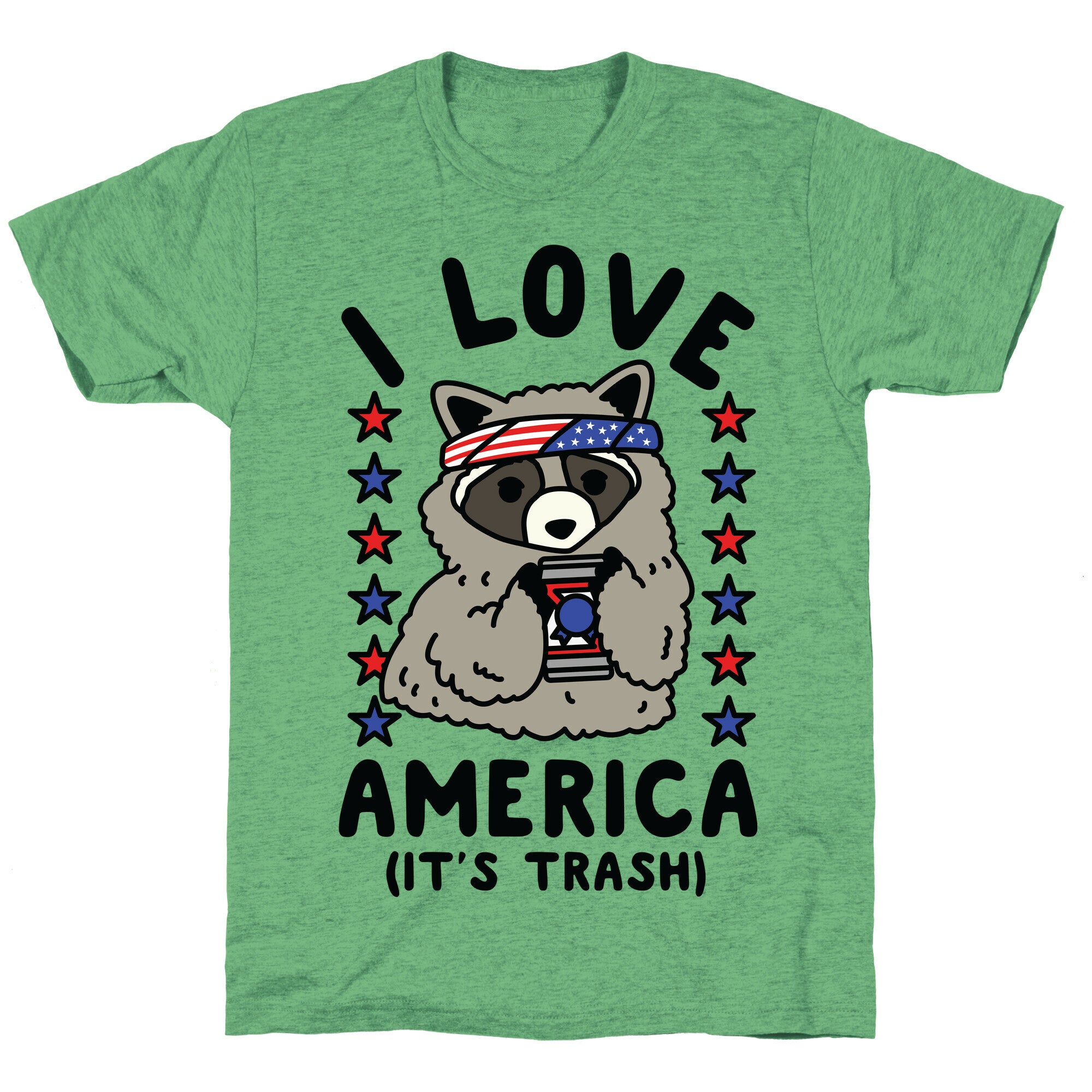 I Love America It's Trash Racoon Unisex Triblend Tee