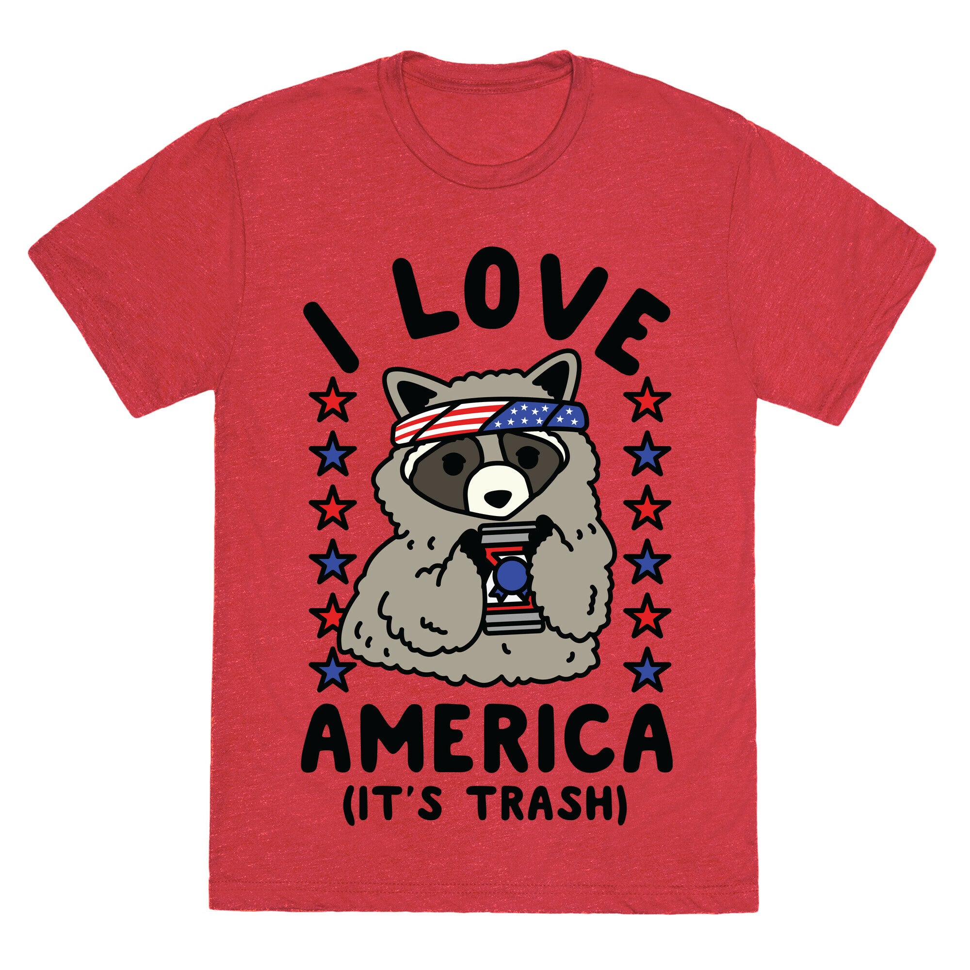 I Love America It's Trash Racoon Unisex Triblend Tee