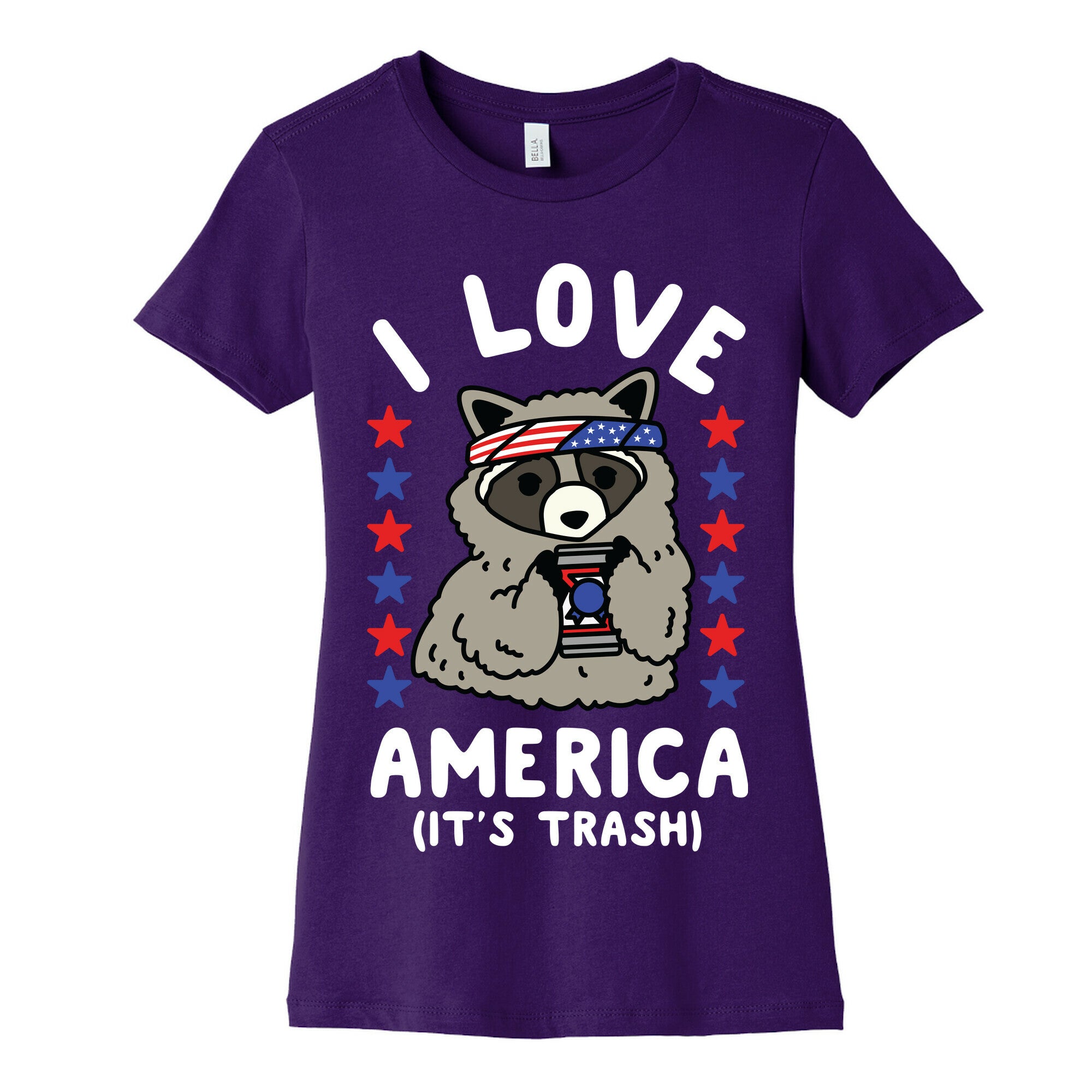 I Love America It's Trash Racoon Women's Cotton Tee