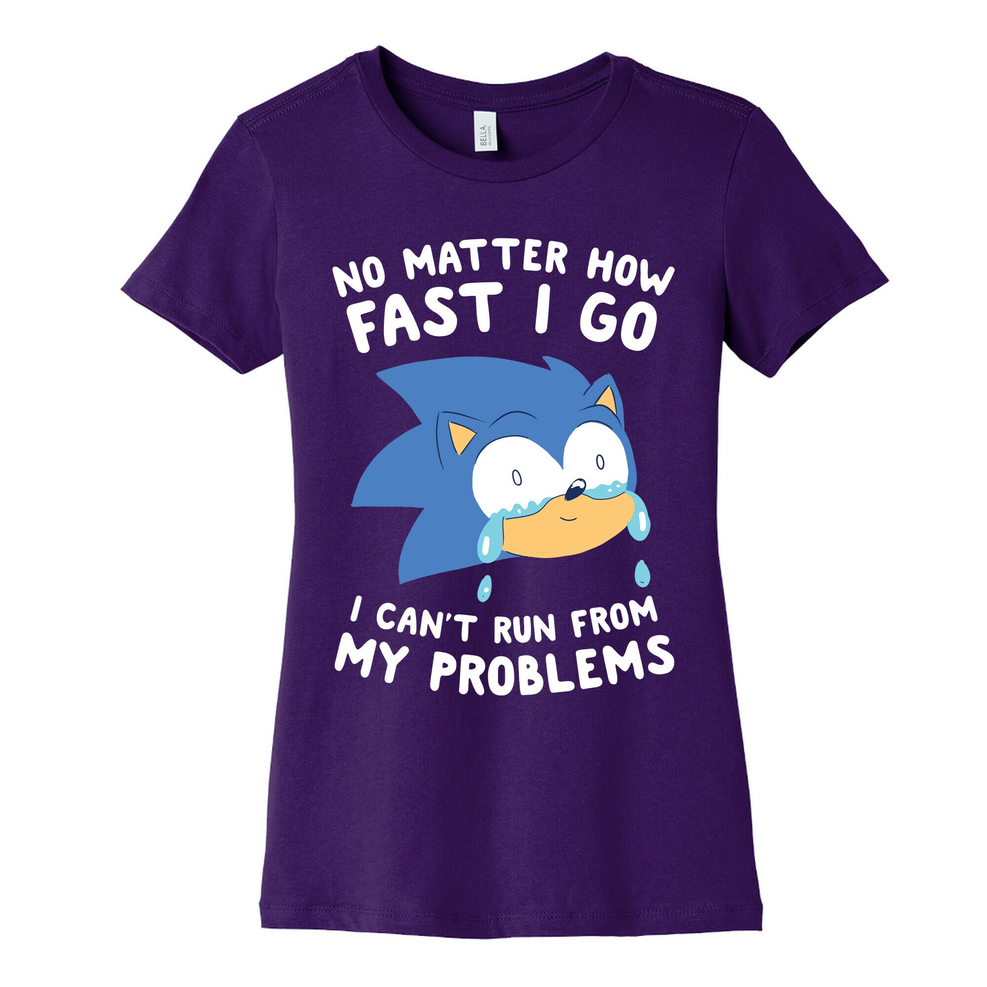 Sonic Can't Run From His Problems Women's Cotton Tee