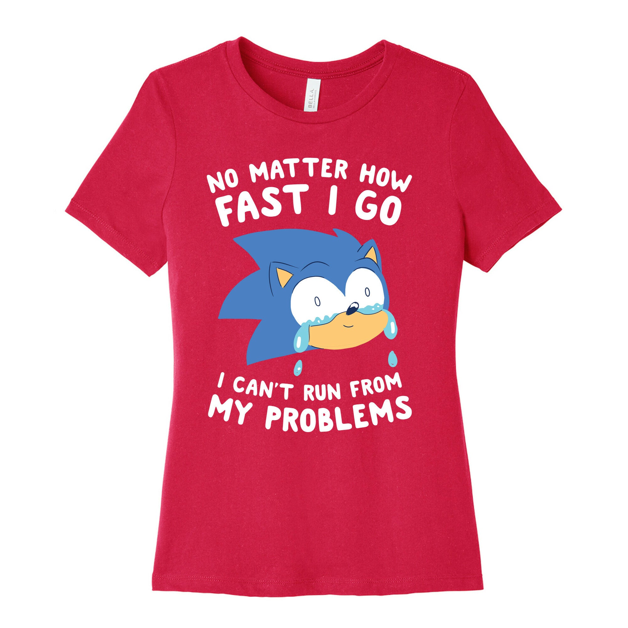 Sonic Can't Run From His Problems Women's Cotton Tee