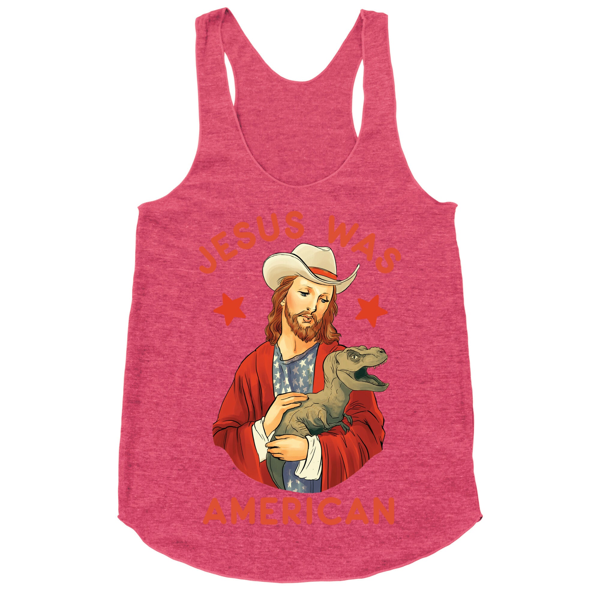 Jesus Was American Racerback Tank