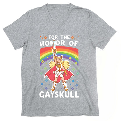 For the Honor of Gayskull V-Neck