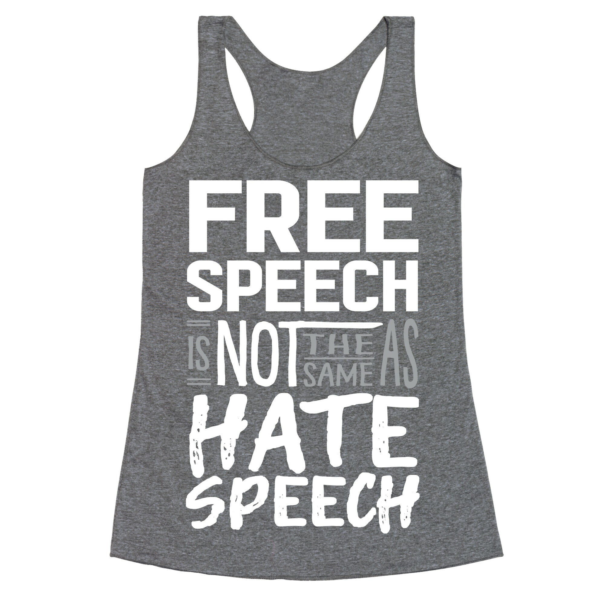Free Speech Is NOT The Same As Hate Speech Racerback Tank
