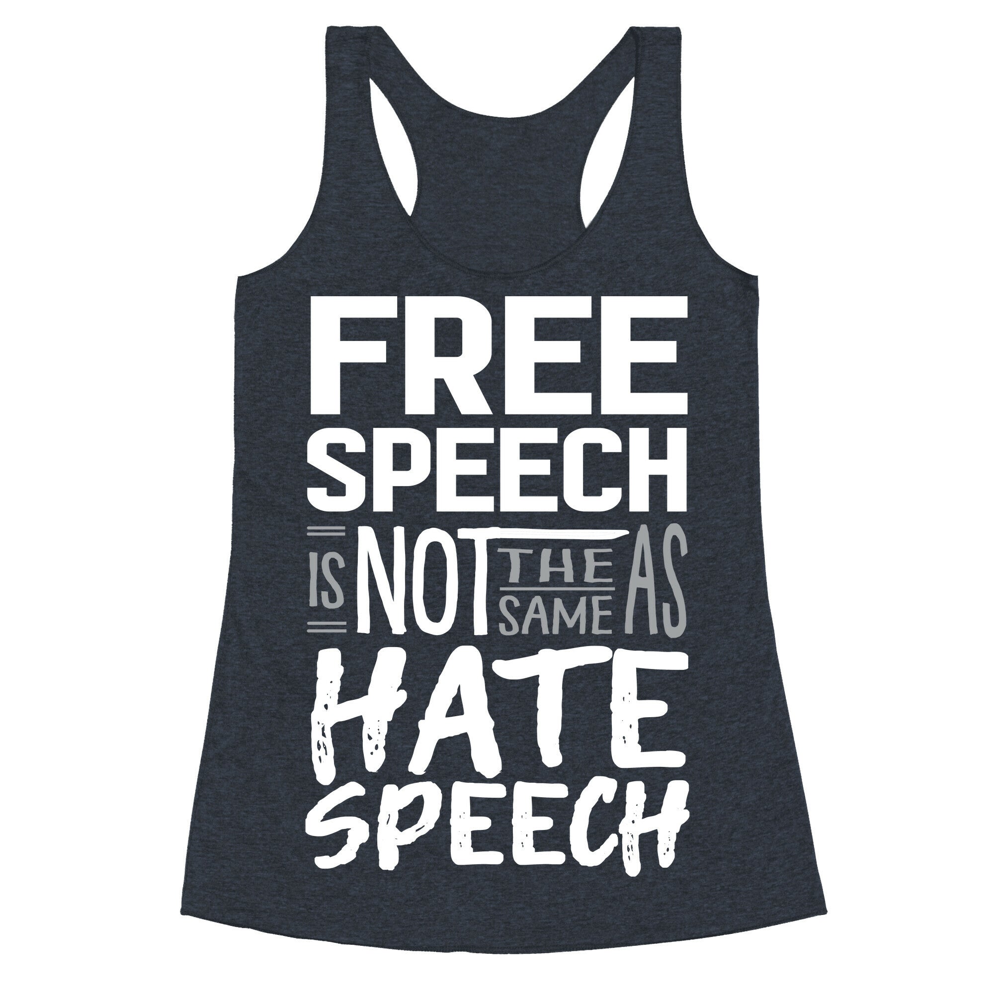 Free Speech Is NOT The Same As Hate Speech Racerback Tank