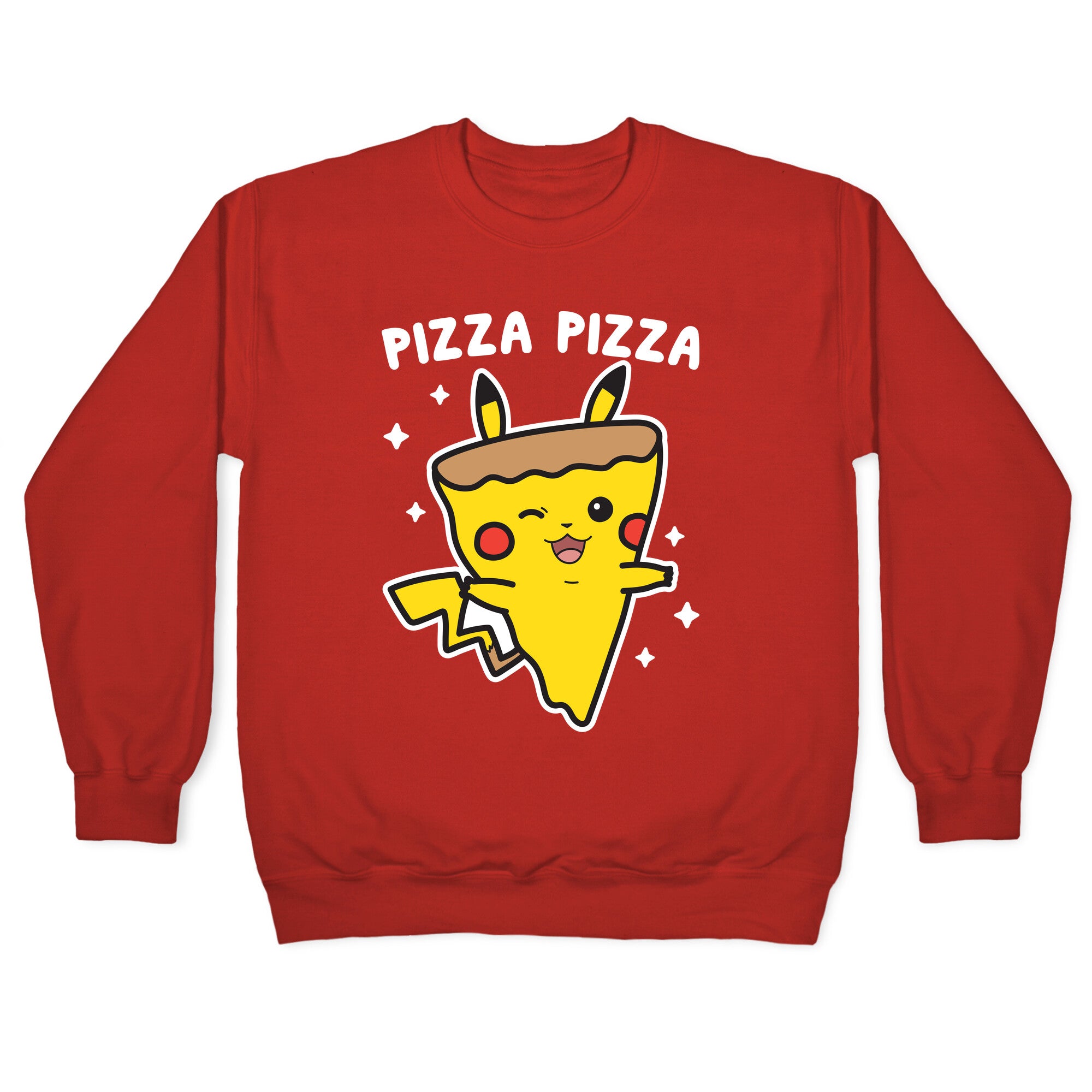 Pizza Pizza Pikachu Parody Crewneck Sweatshirt