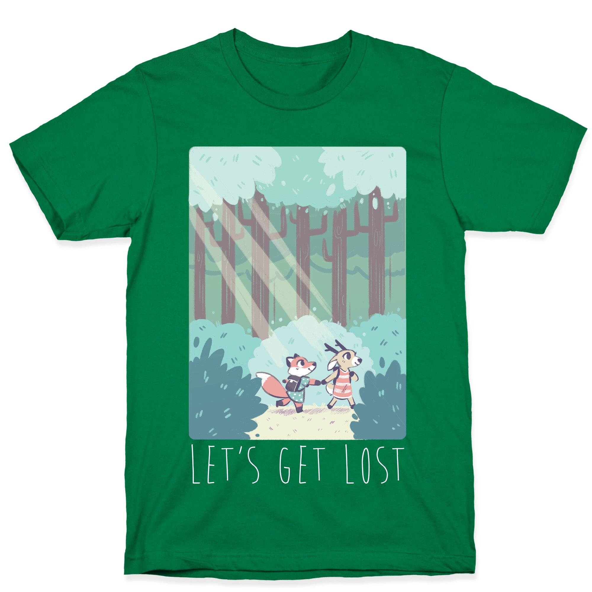 Let's Get Lost - Fox and Deer T-Shirt