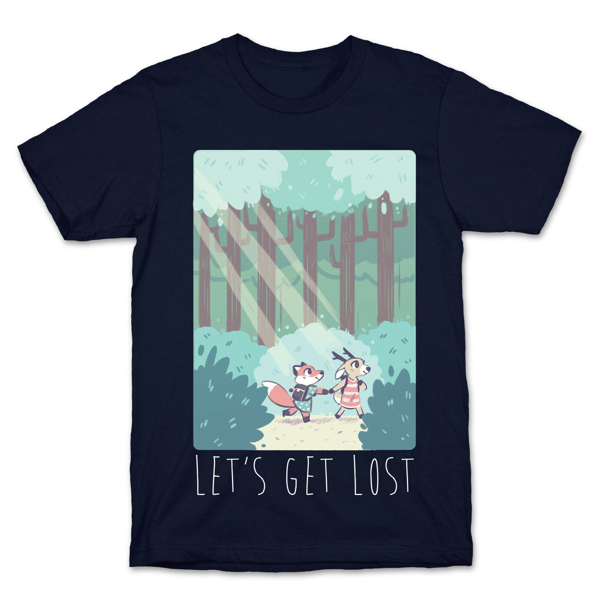Let's Get Lost - Fox and Deer T-Shirt