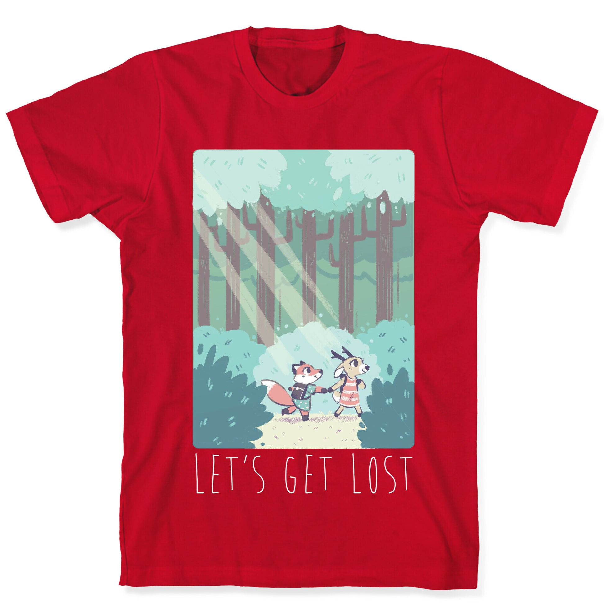 Let's Get Lost - Fox and Deer T-Shirt