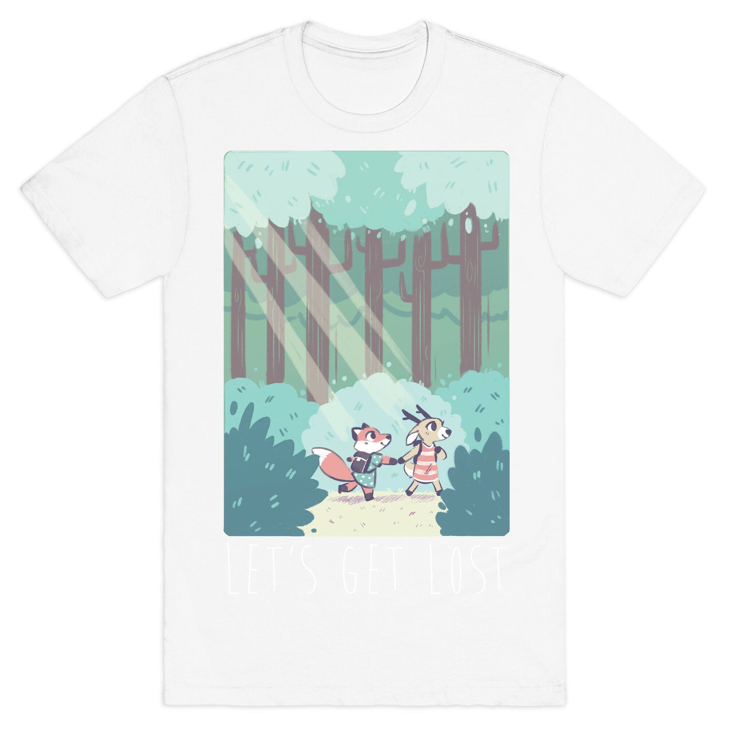 Let's Get Lost - Fox and Deer T-Shirt