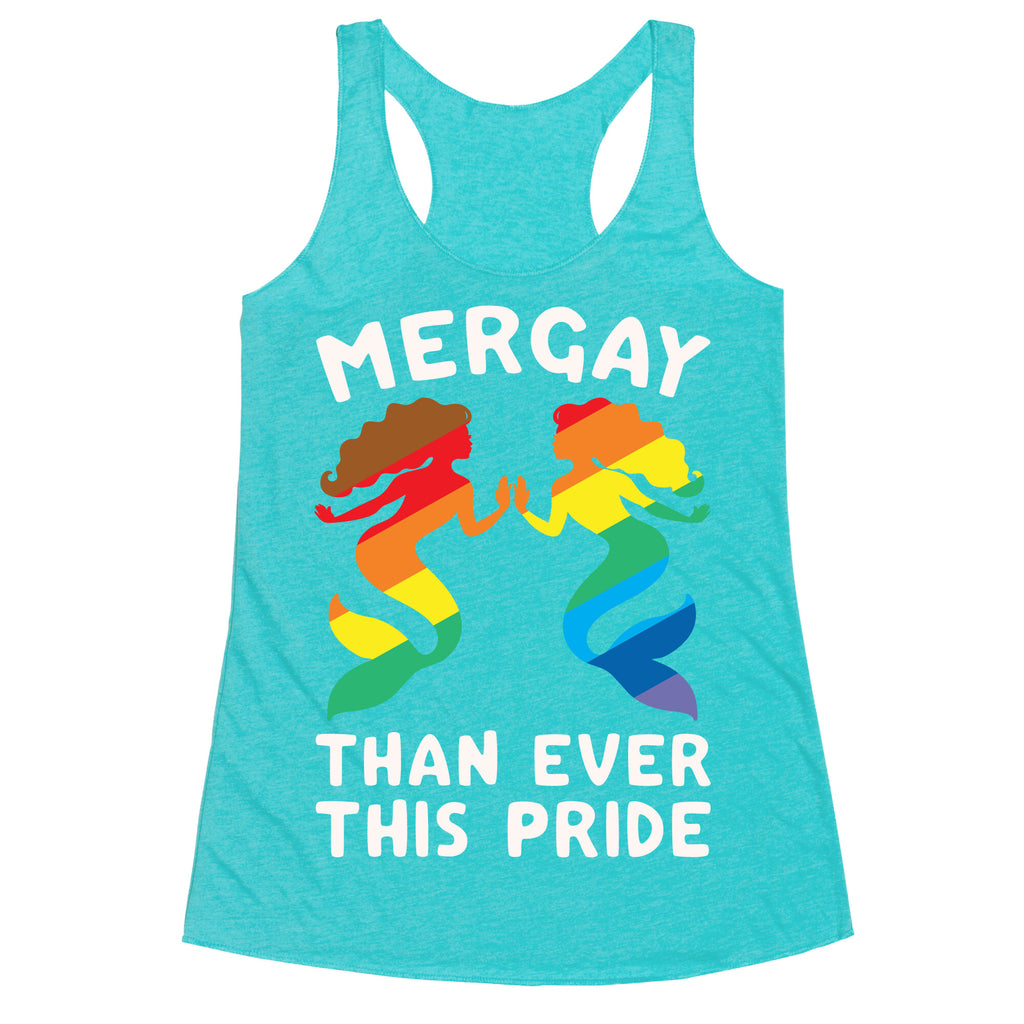 Mergay Than Ever This Pride White Print Racerback Tank
