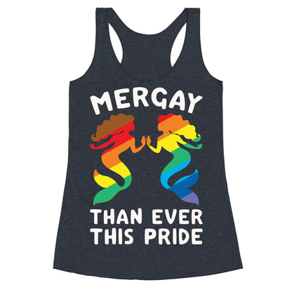 Mergay Than Ever This Pride White Print Racerback Tank