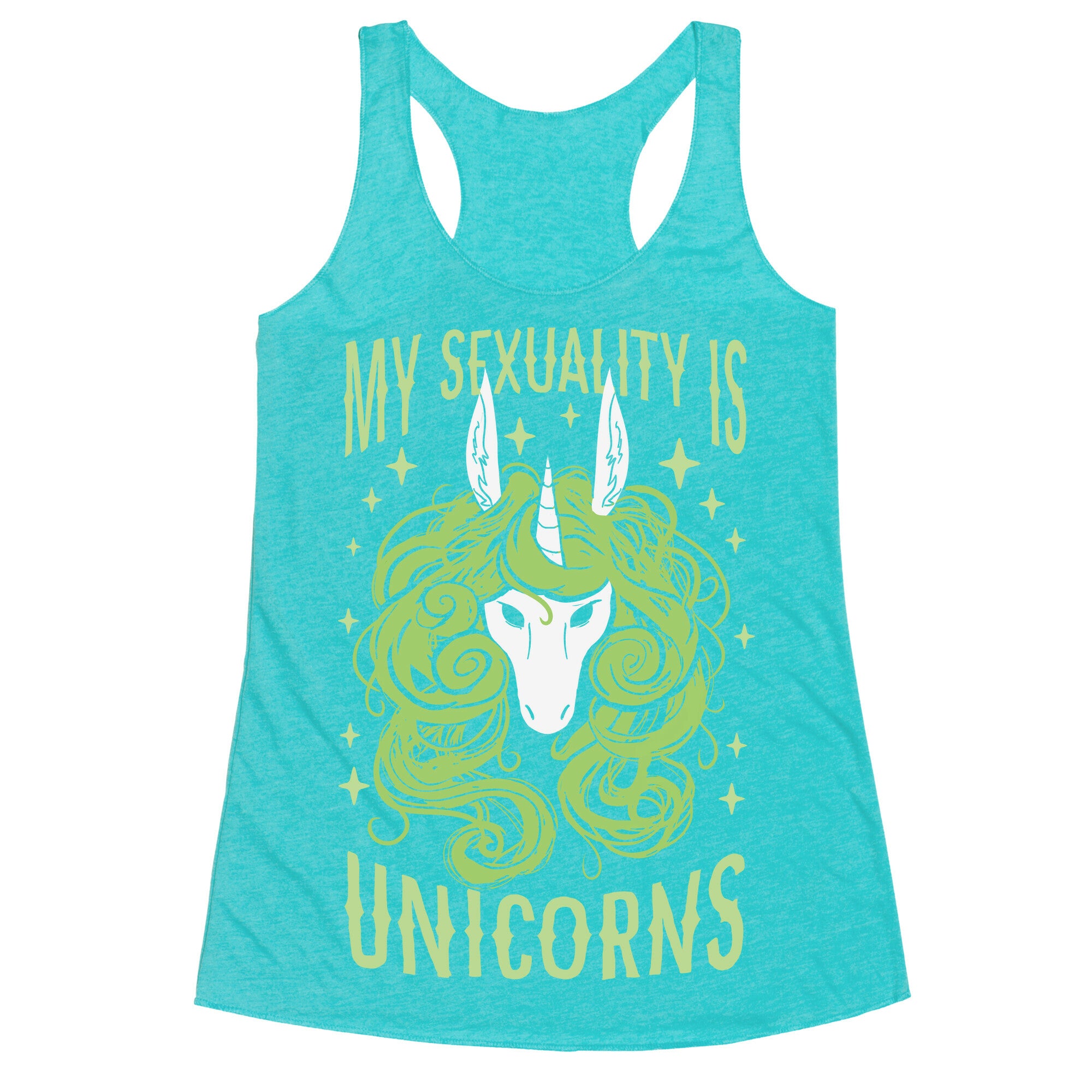 My Sexuality Is Unicorns Racerback Tank