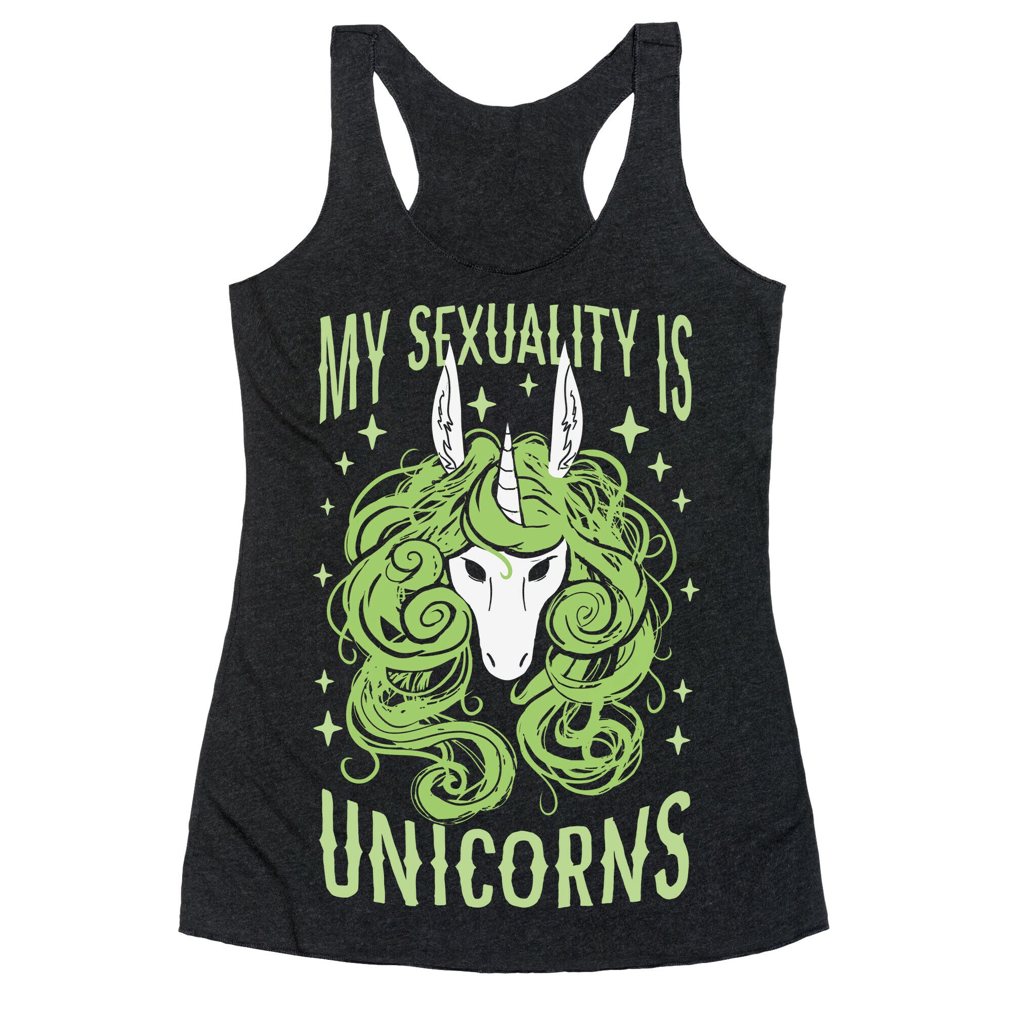My Sexuality Is Unicorns Racerback Tank