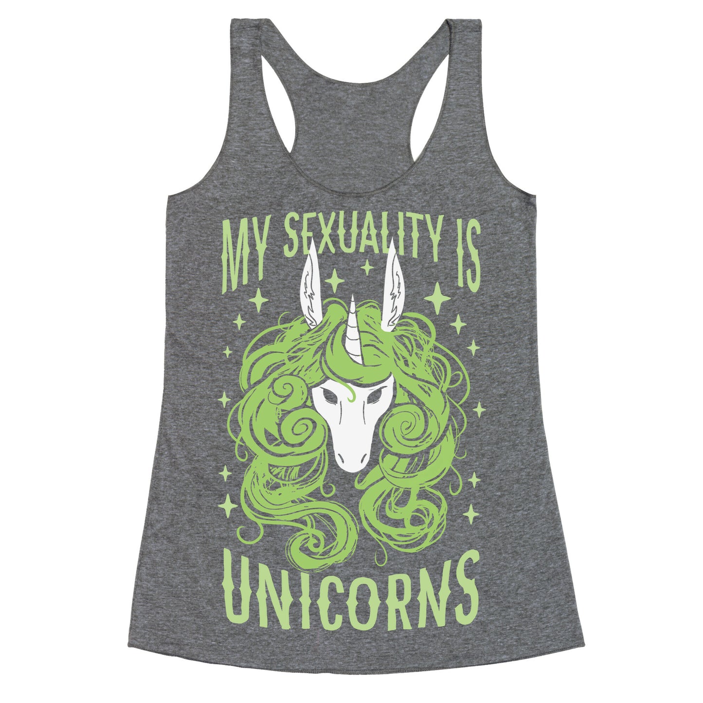 My Sexuality Is Unicorns Racerback Tank