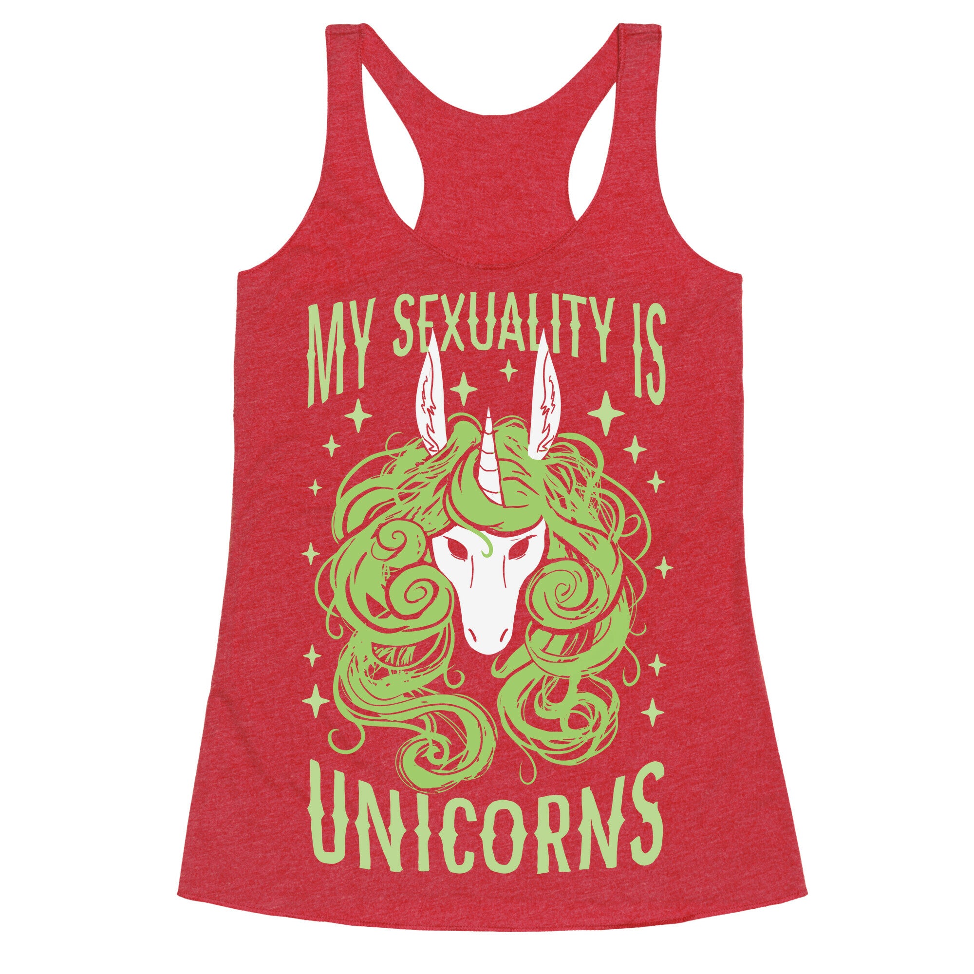 My Sexuality Is Unicorns Racerback Tank