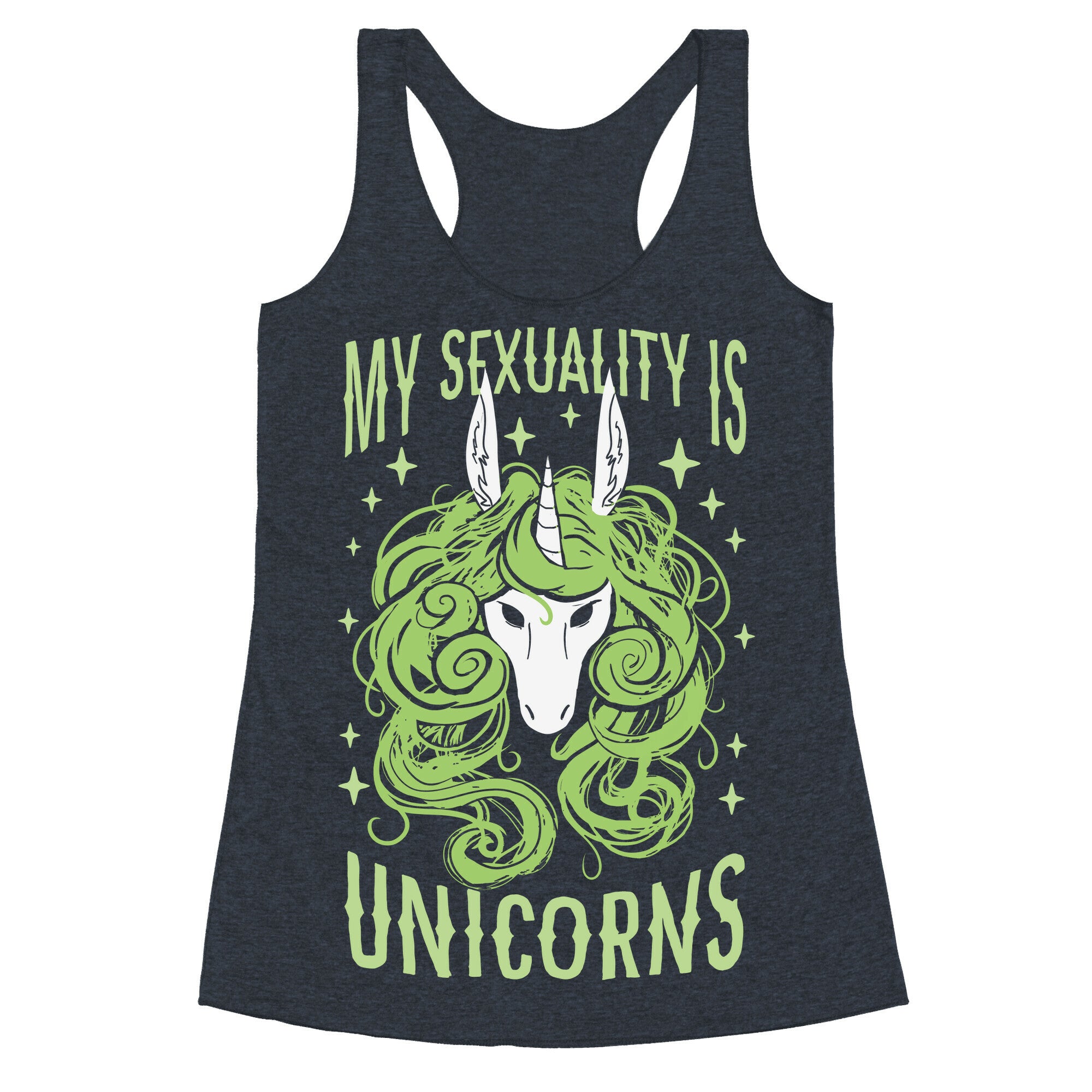 My Sexuality Is Unicorns Racerback Tank