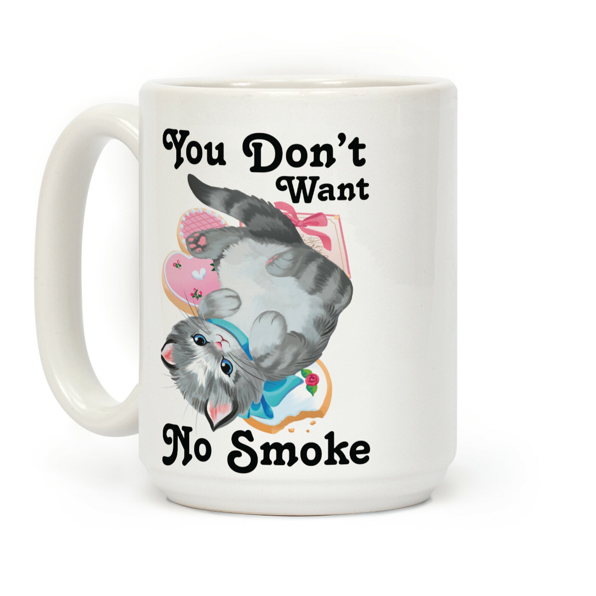 You Don't Want No Smoke Vintage Kitten Coffee Mug