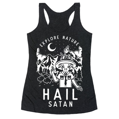 Explore Nature Hail Satan Racerback Tank
