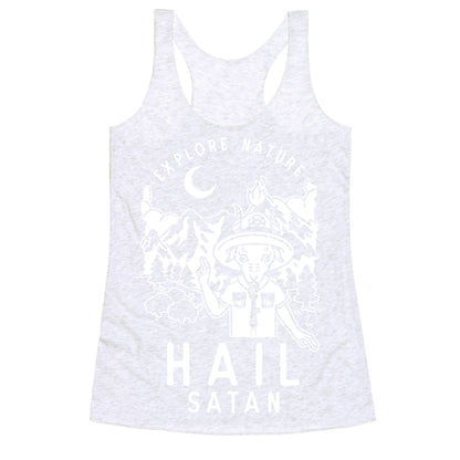 Explore Nature Hail Satan Racerback Tank