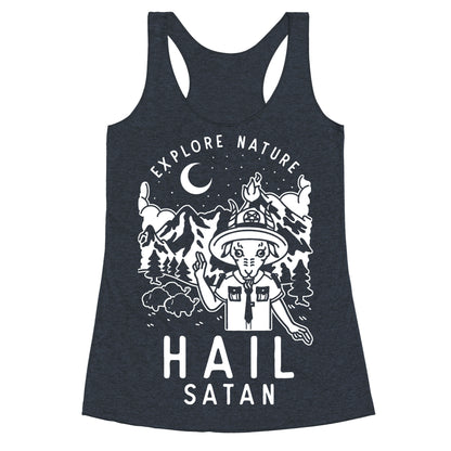 Explore Nature Hail Satan Racerback Tank