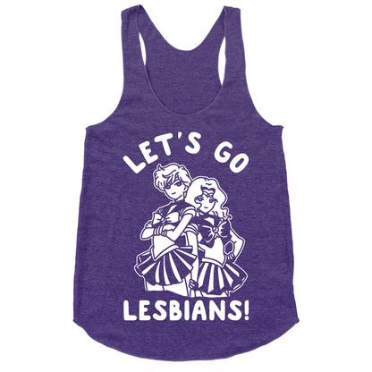 Let's Go Lesbians Uranus Neptune Racerback Tank