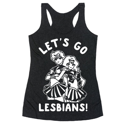 Let's Go Lesbians Uranus Neptune Racerback Tank