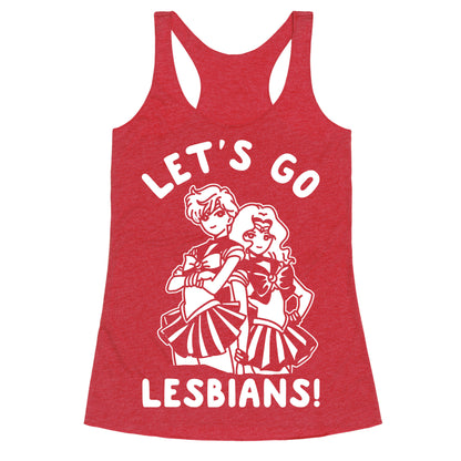 Let's Go Lesbians Uranus Neptune Racerback Tank