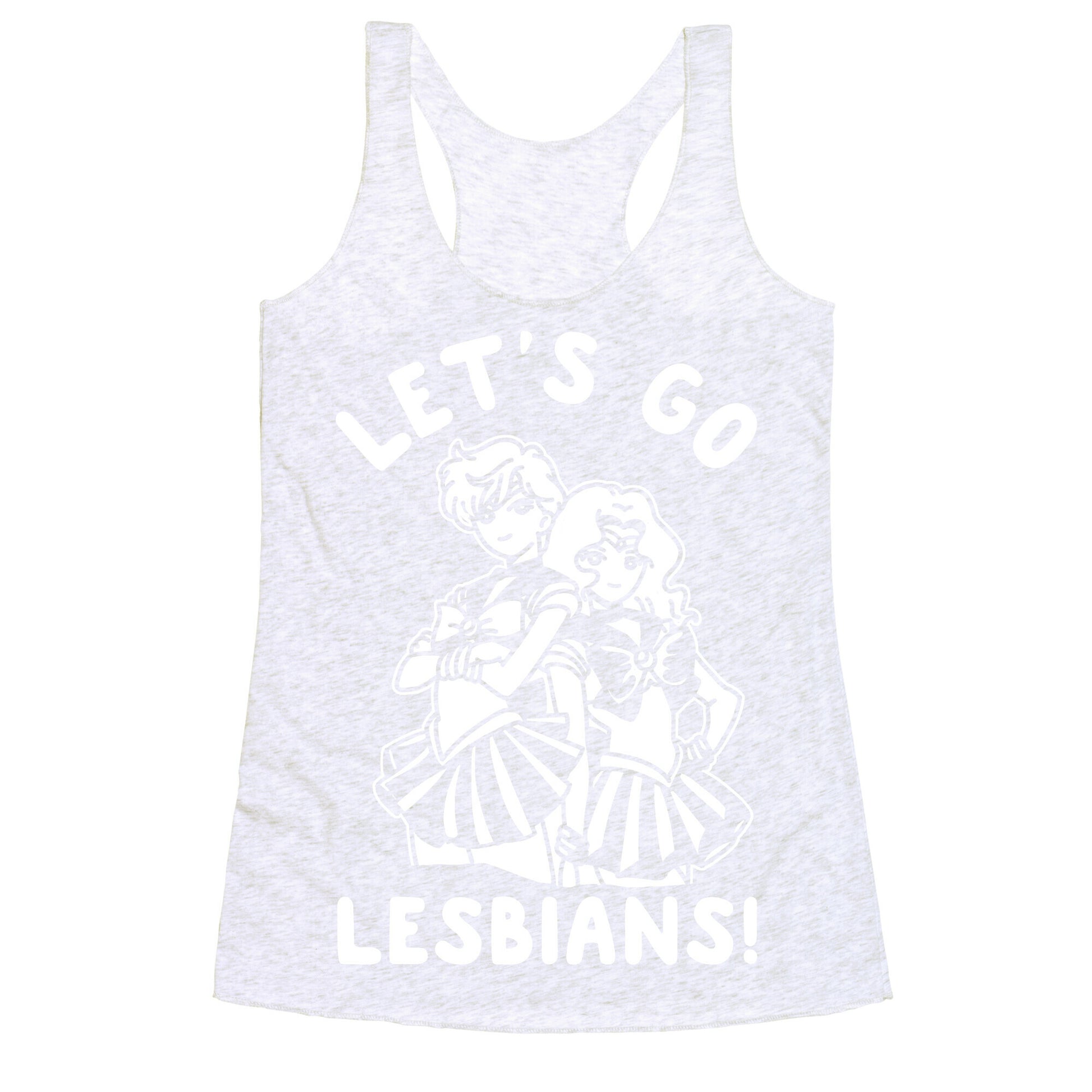 Let's Go Lesbians Uranus Neptune Racerback Tank