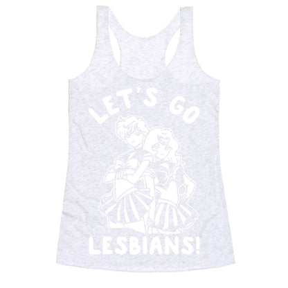 Let's Go Lesbians Uranus Neptune Racerback Tank