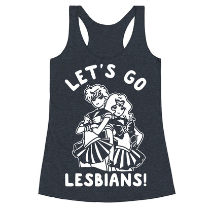 Let's Go Lesbians Uranus Neptune Racerback Tank