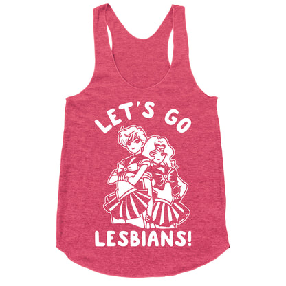 Let's Go Lesbians Uranus Neptune Racerback Tank