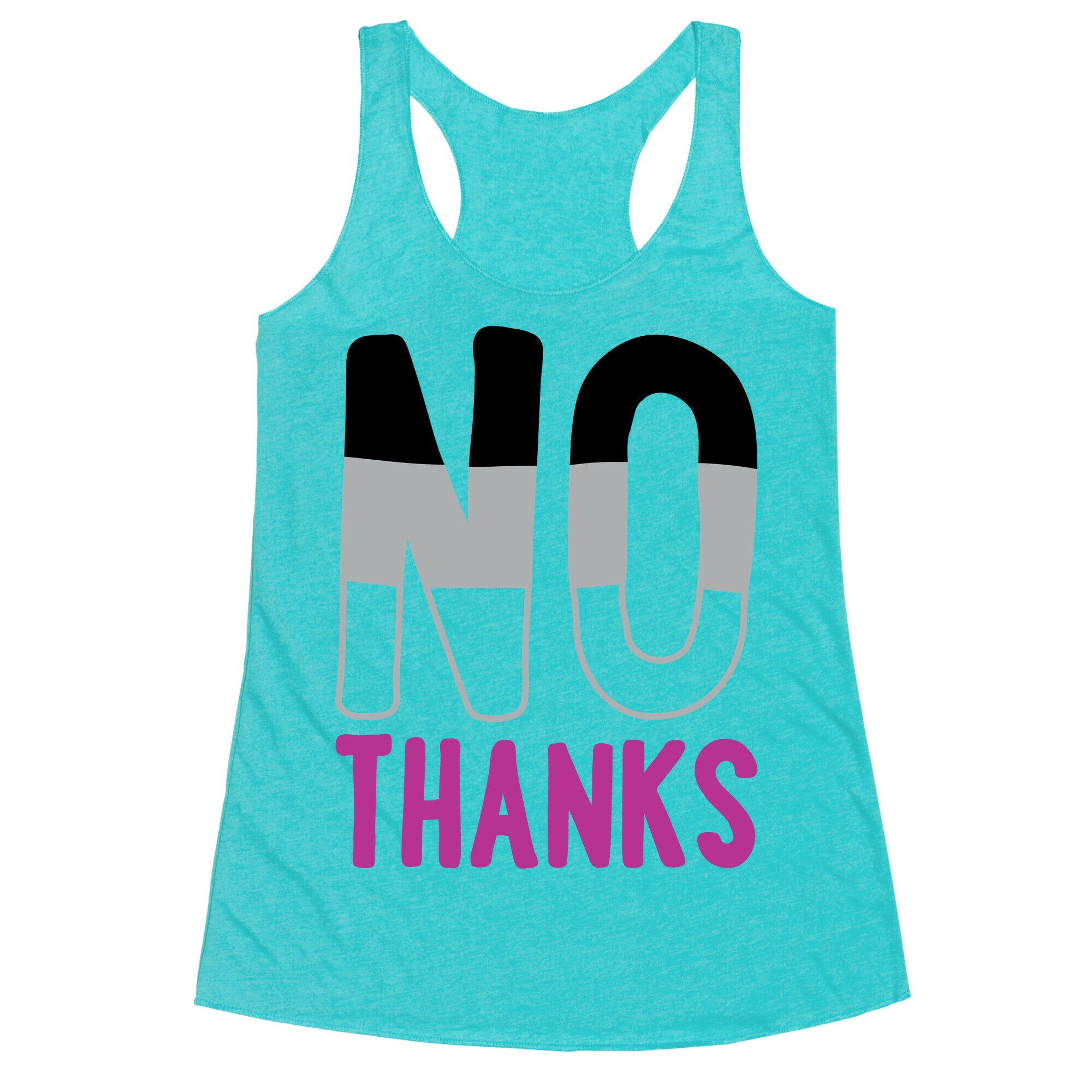 No Thanks Asexual Pride Racerback Tank