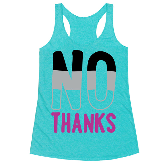 No Thanks Asexual Pride Racerback Tank
