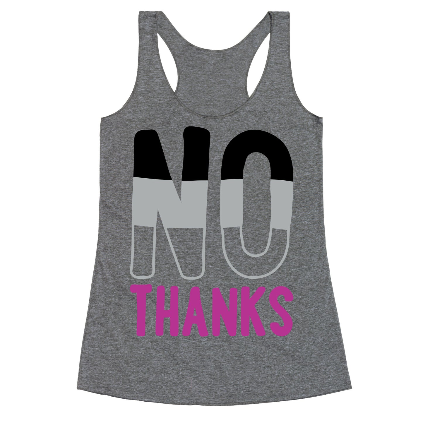 No Thanks Asexual Pride Racerback Tank