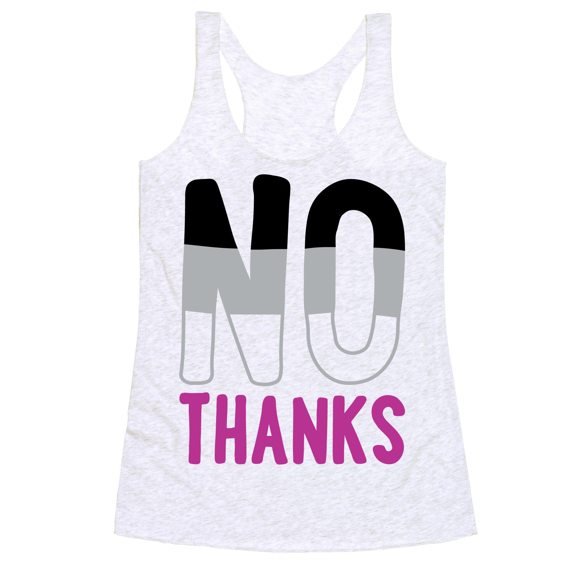 No Thanks Asexual Pride Racerback Tank
