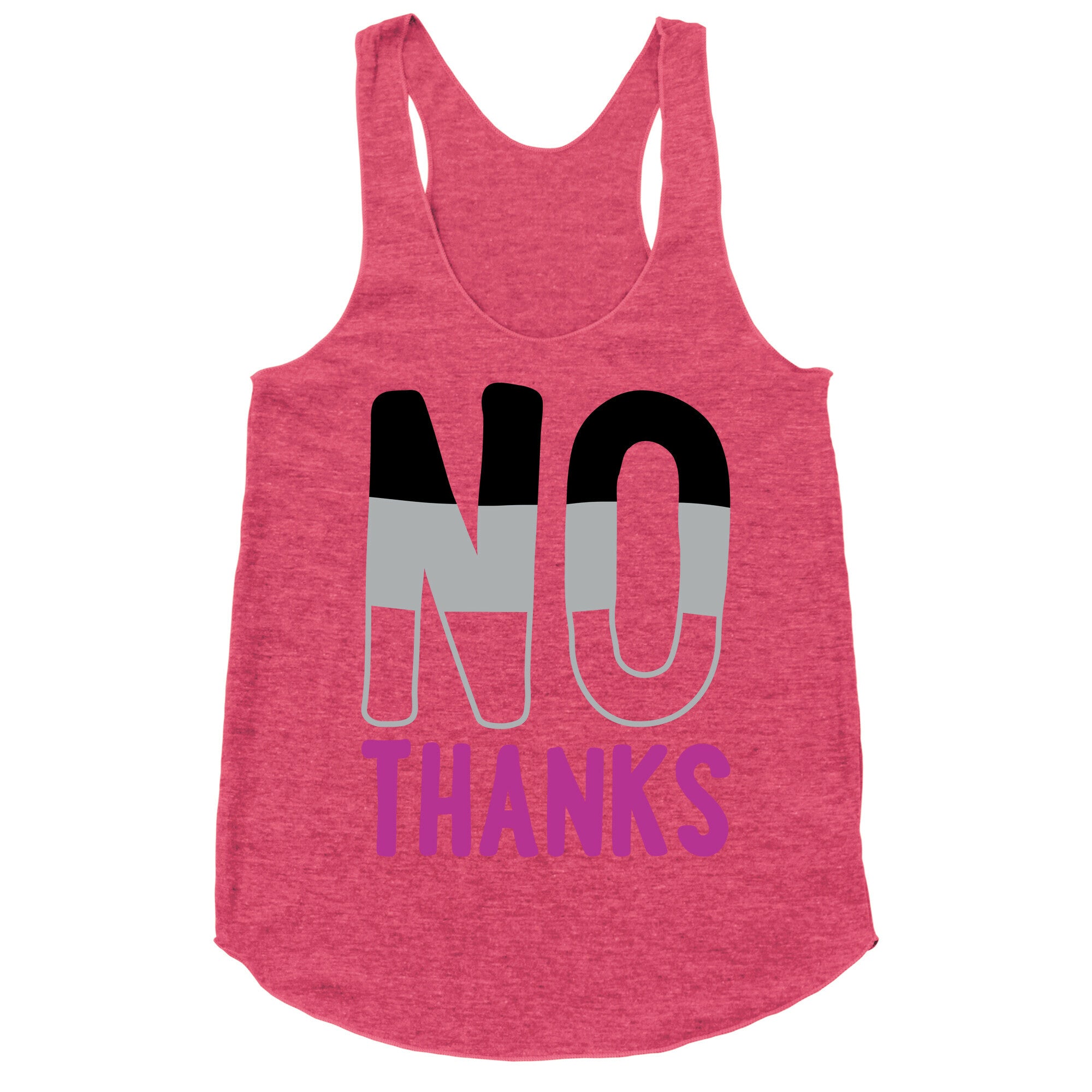 No Thanks Asexual Pride Racerback Tank