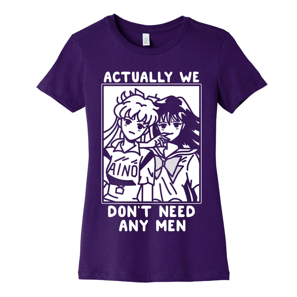 Actually We Don't Need Any Men Minako Rei  Women's Cotton Tee