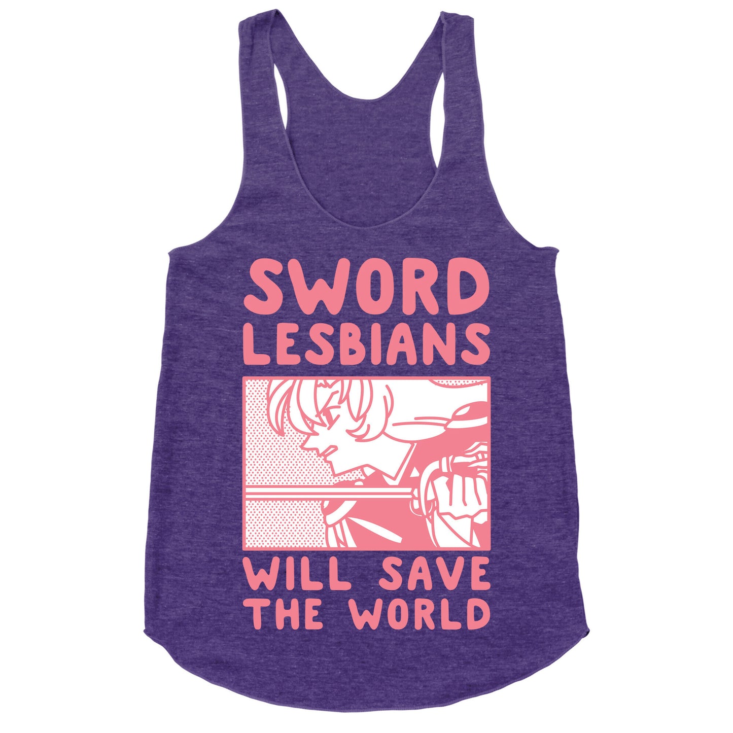 Sword Lesbians Will Save the World Utena Racerback Tank