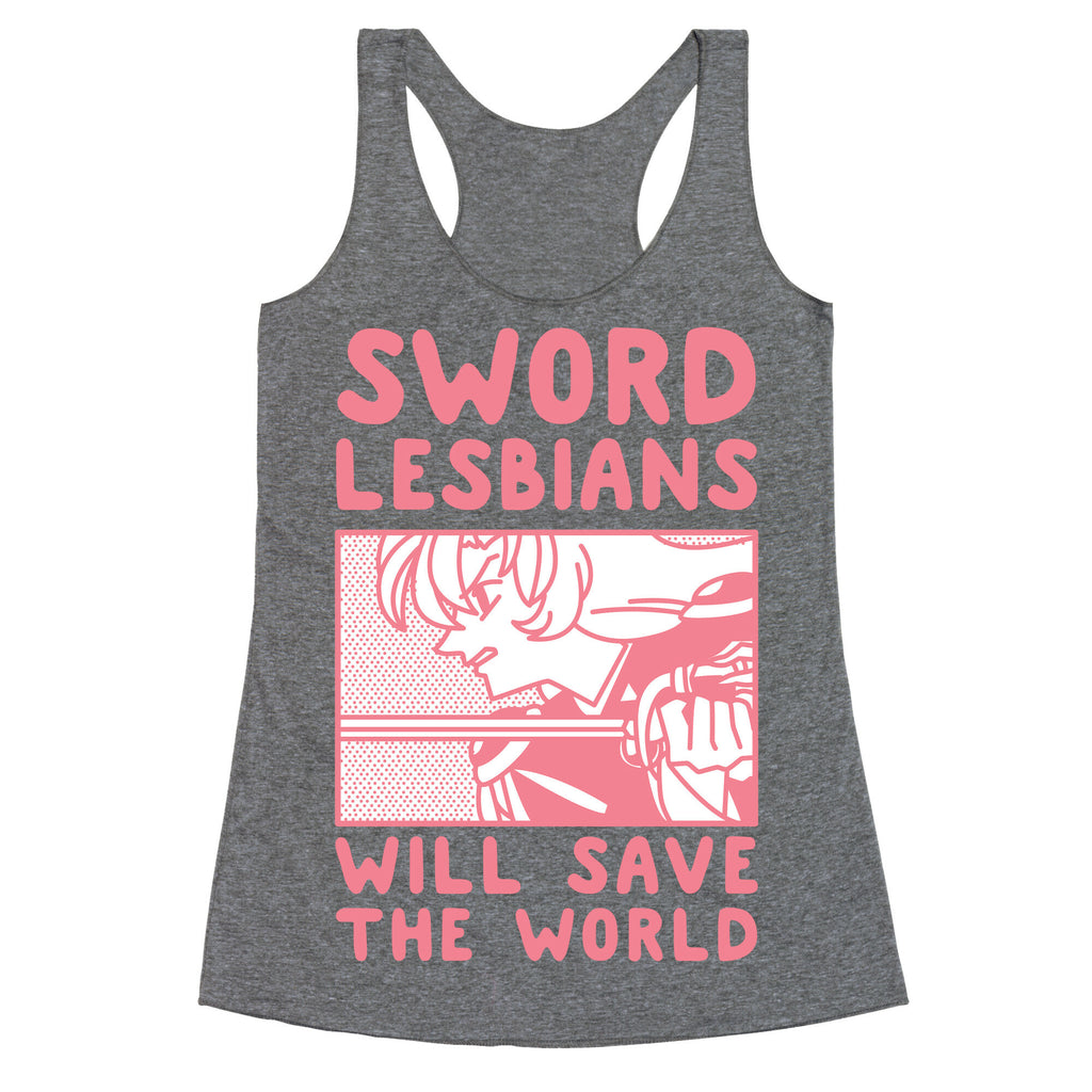 Sword Lesbians Will Save the World Utena Racerback Tank