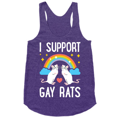 I Support Gay Rats Racerback Tank