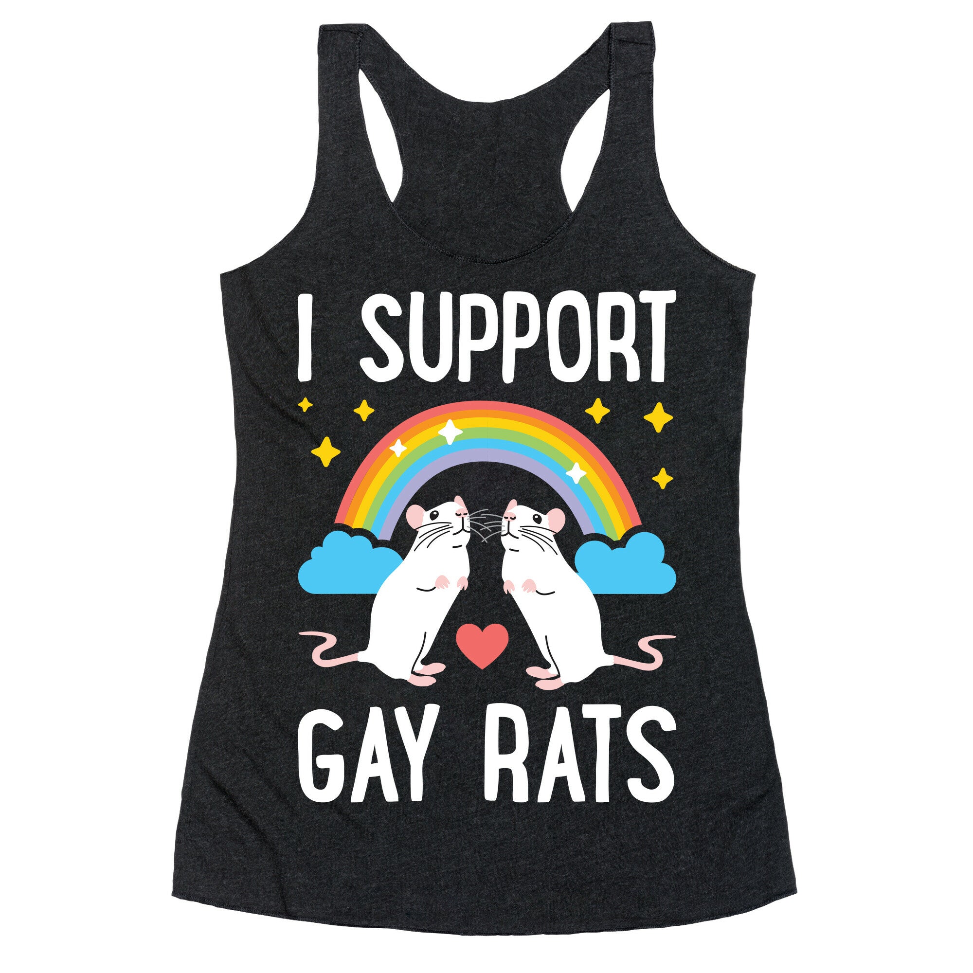 I Support Gay Rats Racerback Tank