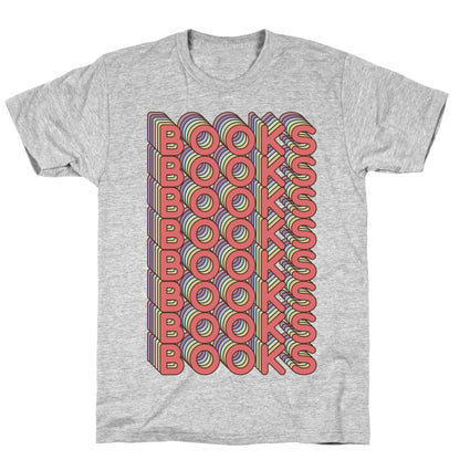 Books Retro Rainbow  T-Shirt